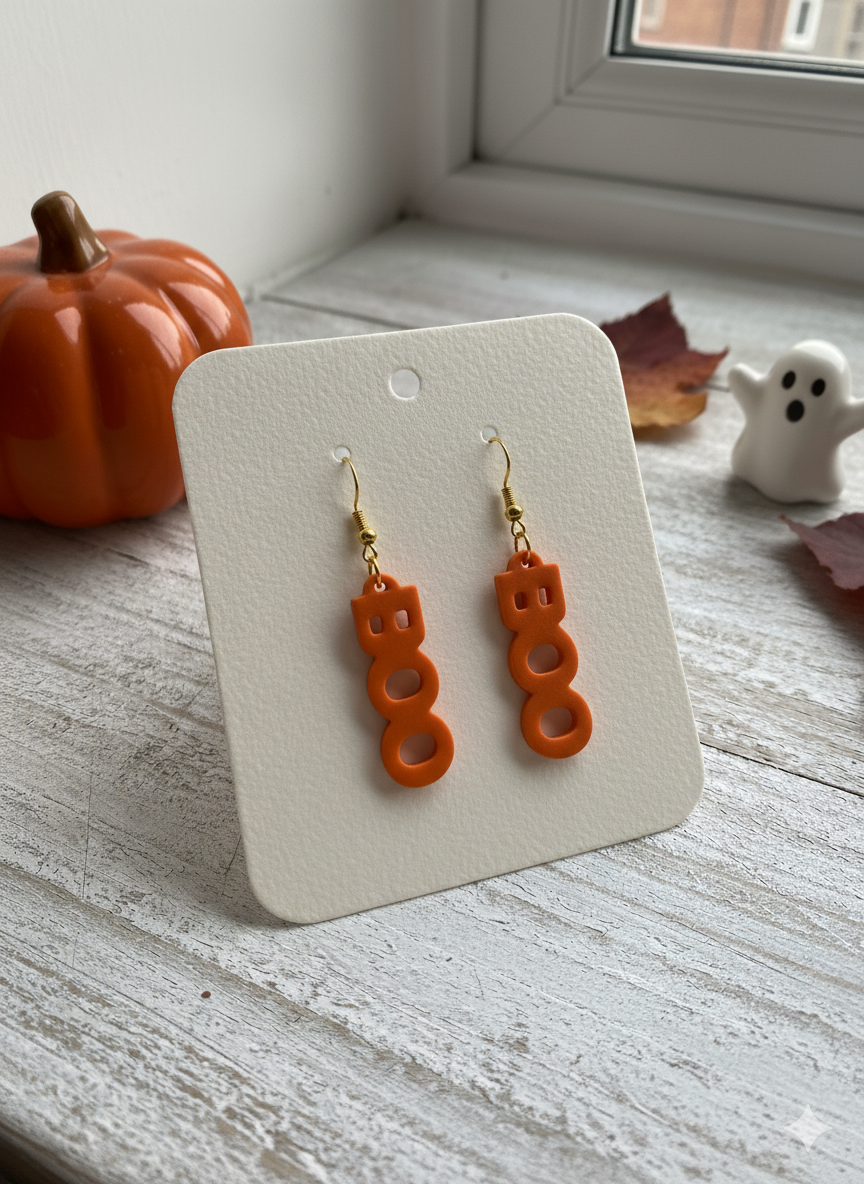 BOO Halloween Earrings
