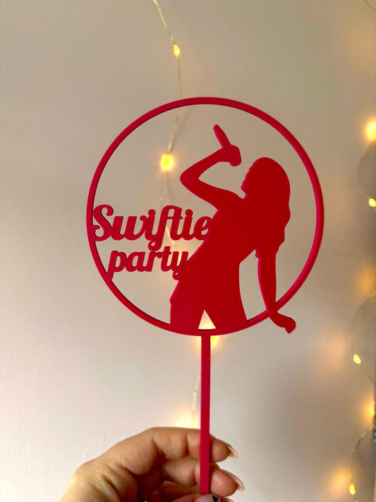 Swiftie Party Cake Topper – 3D Printed (12.5cm) | Taylor Swift Birthday Decor, party decoration, party decor, themed party