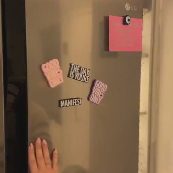 Affirmation Fridge Magnets - Inspirational 3D Printed Decor - Manifest, Good Vibes Only, The Day Is Yours - Eco-Friendly Magnetic Gift Idea
